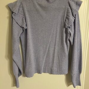 NWT Autumn Cashmere Flutter Puff Sleeve Crewneck Sweater, size XS.